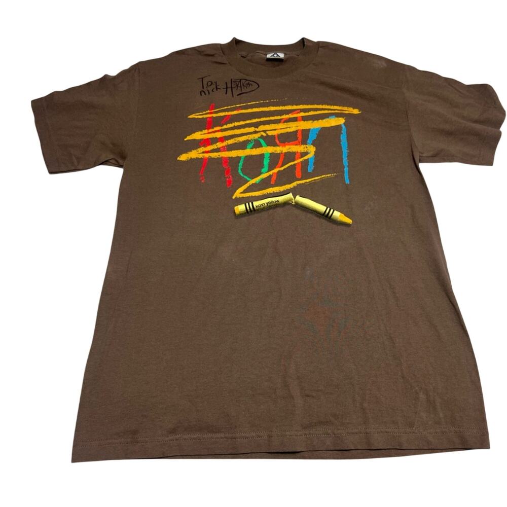 SIGNED Korn RARE Vintage Crayon Shirt 2001 Licensed by Giant Size Large CLEAN